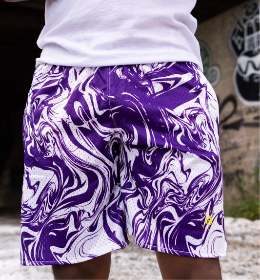 "PURPLE"  MARBLE SHORTS