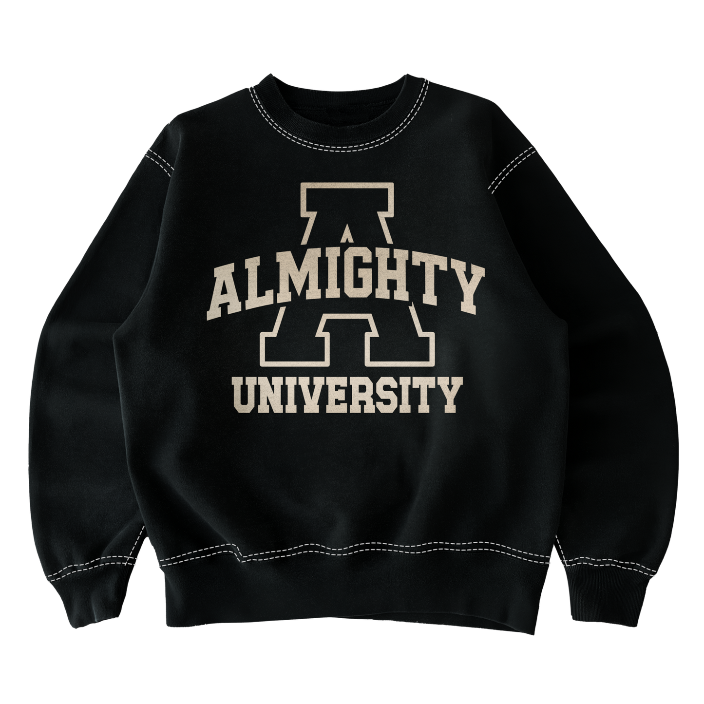 "Black" Almighty University Crewneck