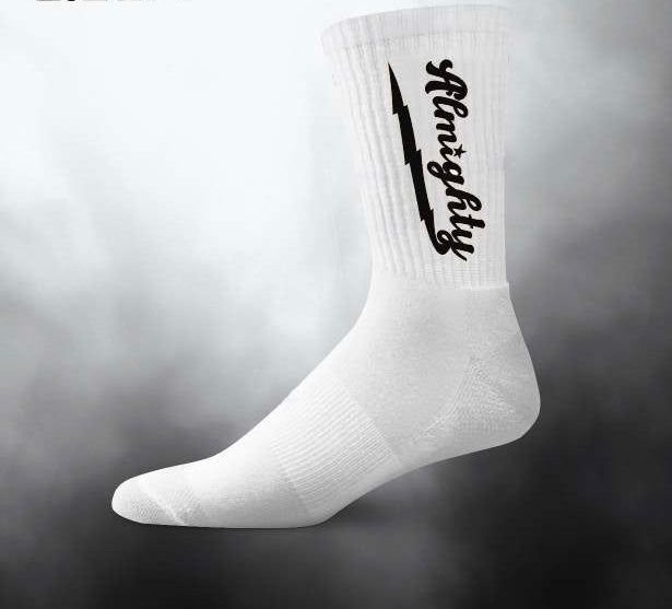 White "Bolt" socks