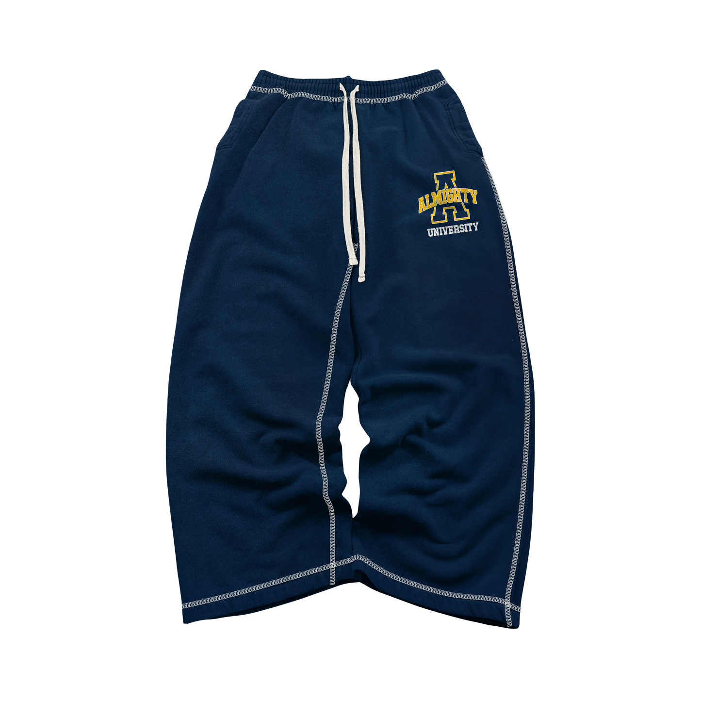 "Navy " Almighty University Wide-Leg Sweatpants