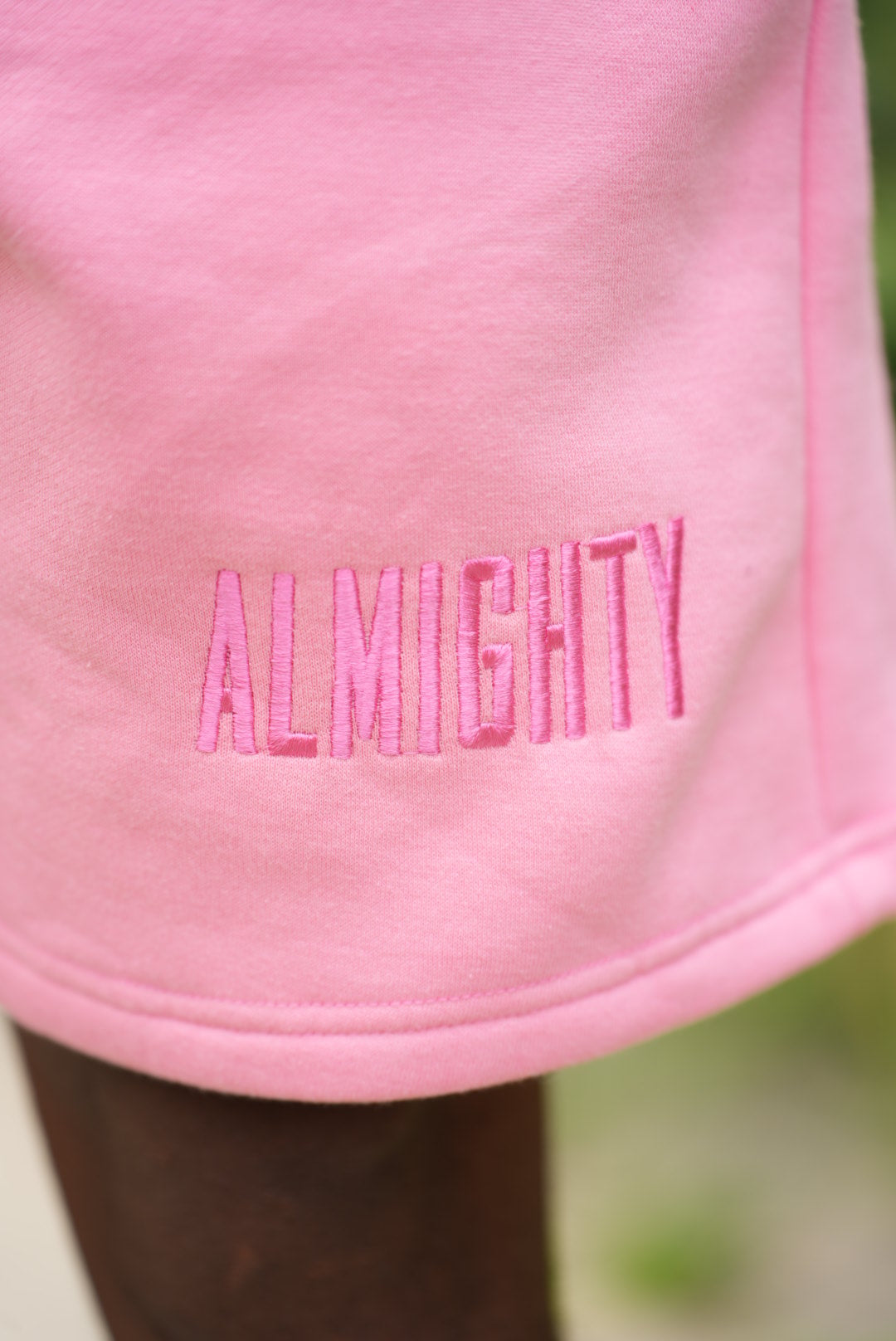 ALMIGHTY LEISURE TONAL SWEAT SHORTS- pink