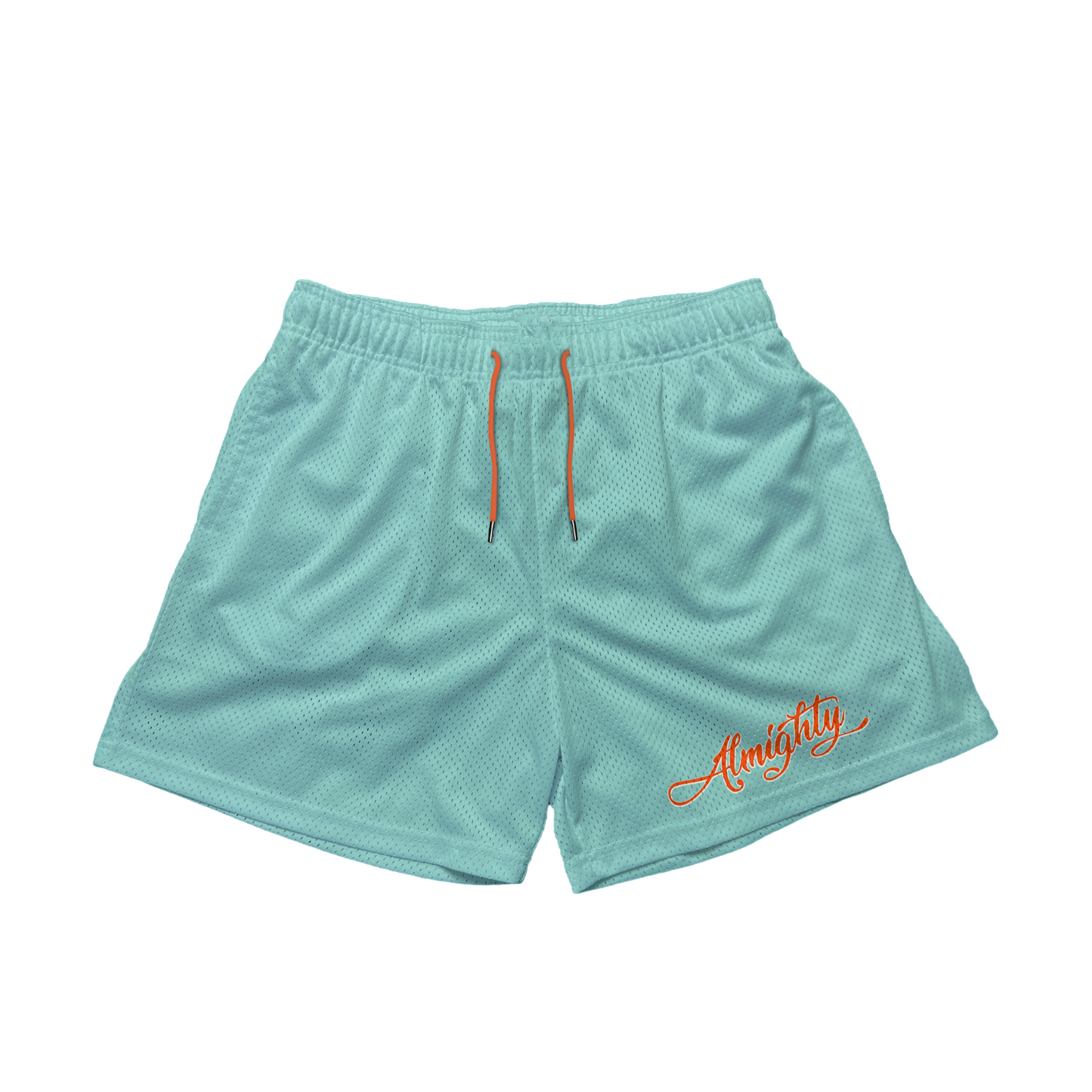 Teal Script Shorts
