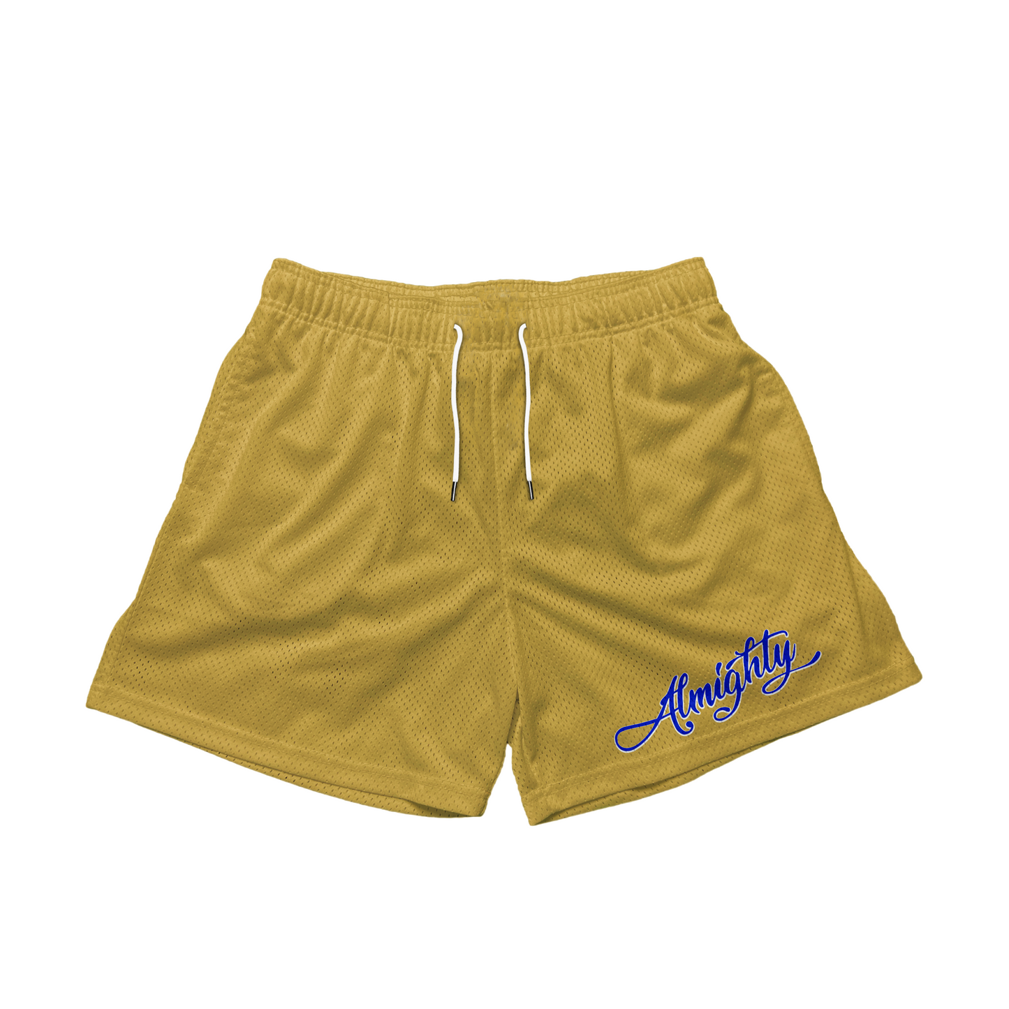 Yellow Script Shorts