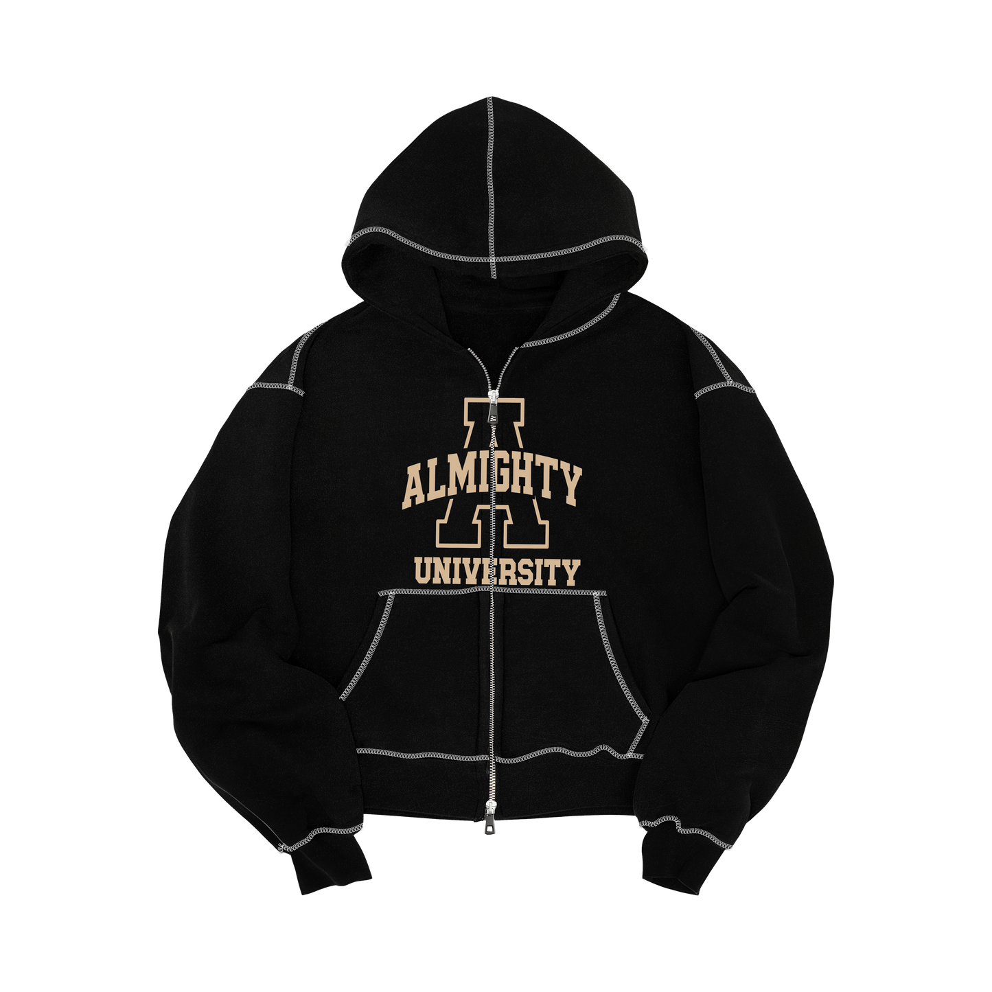 " Black " Almighty University Zip Hoodie