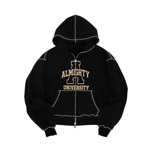 " Black " Almighty University Zip Hoodie