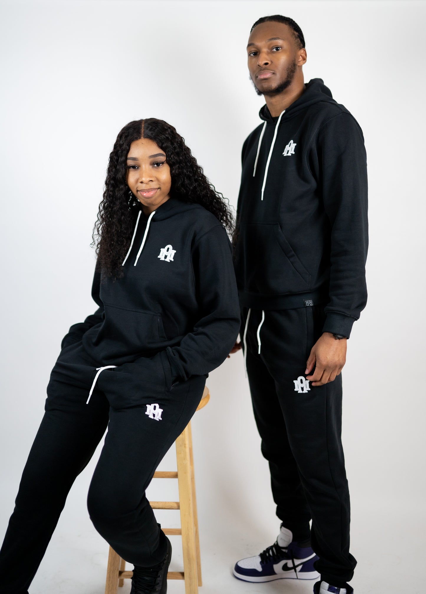 " Black " Basic Signature Sweatsuit