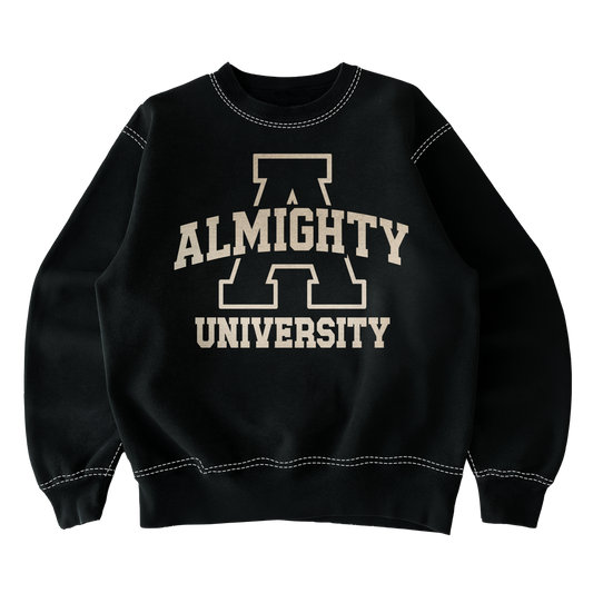 "Black" Almighty University Crewneck