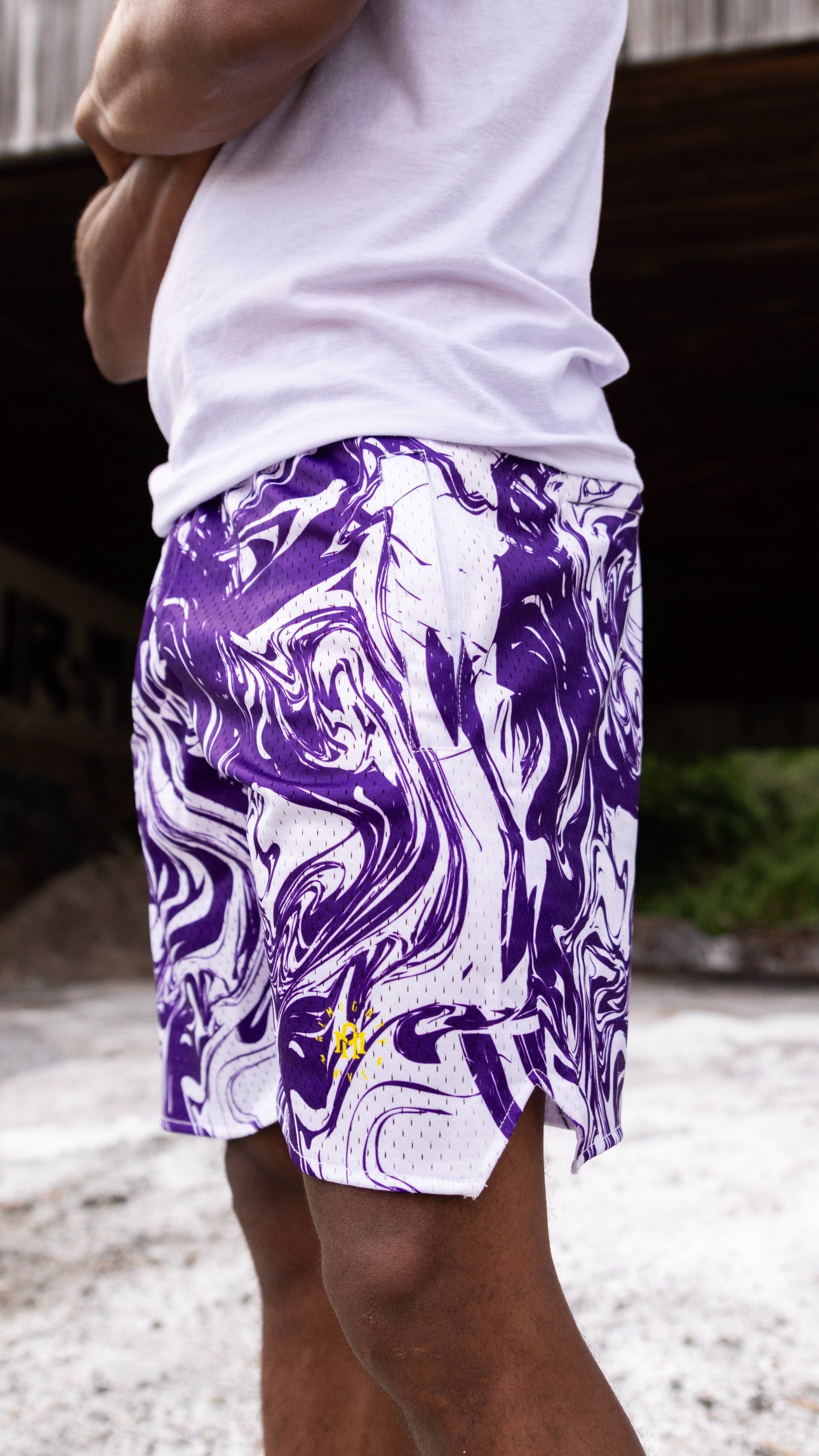 "PURPLE"  MARBLE SHORTS