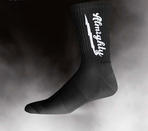 Black "Bolt" socks