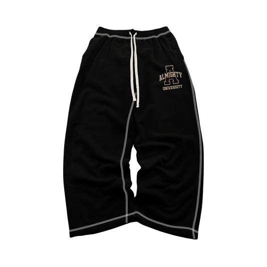 "Black " Almighty University Wide-Leg Sweatpants