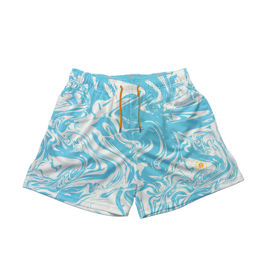 "BABY BLUE"  MARBLE SHORTS