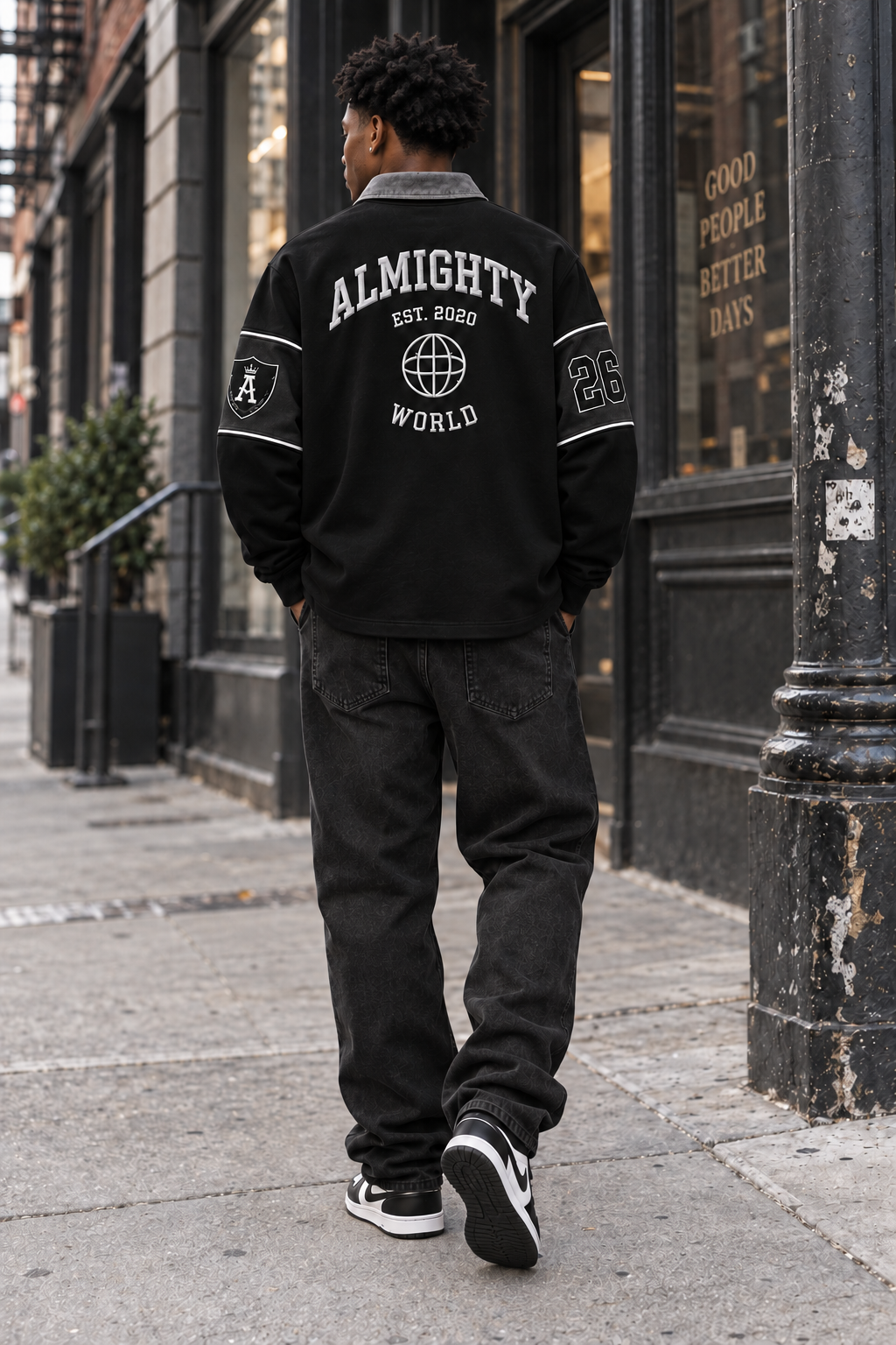 World Rugby Shirt – Black/Charcoal