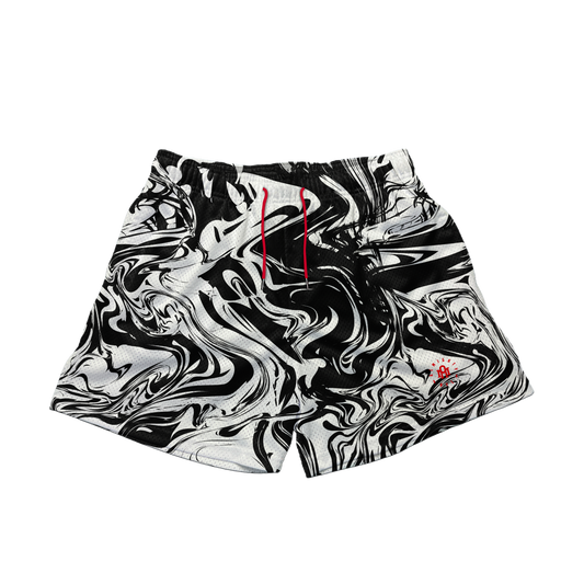 "BLACK" MARBLE SHORTS
