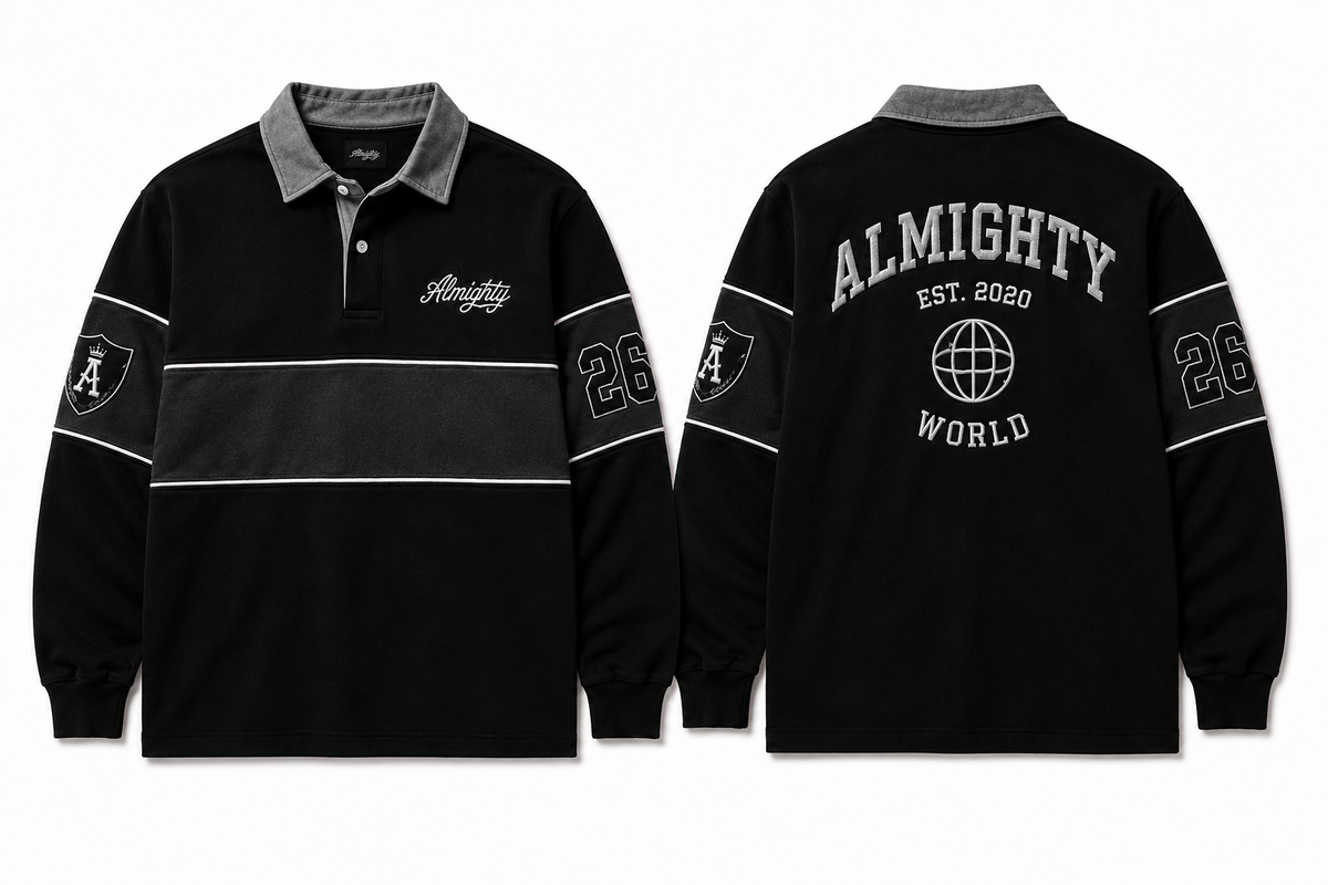 World Rugby Shirt – Black/Charcoal