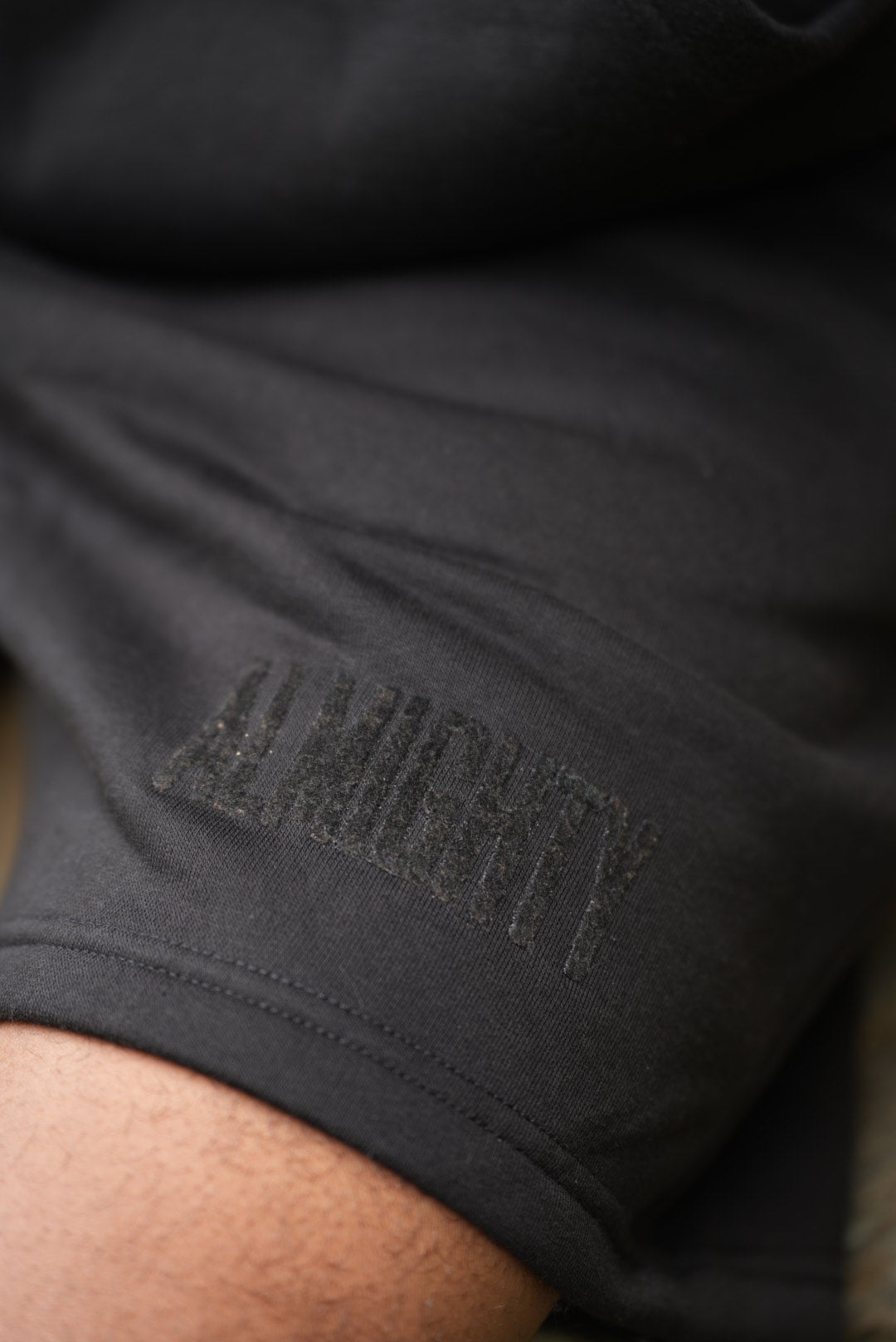 ALMIGHTY LEISURE TONAL SWEAT SHORTS- Black